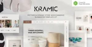 Kramic – Pottery & Ceramic Store WooCommerce Elementor Template Kit