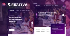 Krativa - Creative & Digital Agency Services Elementor Template Kit