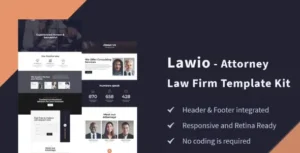 Lawio – Attorney Law Firm Elementor Template Kit