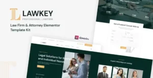 Lawkey - Law Firm & Attorney Elementor Template Kit