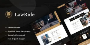 Lawride – Lawyer & Law Firm Elementor Template Kit