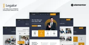 Legalor - Law Firm & Attorney Elementor Template Kit