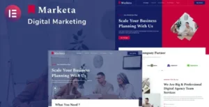 Marketa - Digital Agency Business Services Elementor Template Kit