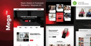 MegaFM – Radio Station & Podcaster Elementor Template Kit