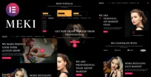 Meki - Artist Makeup Business Services Elementor Template Kit