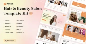 Melier Hair & Beauty Salon Elementor Template Kit