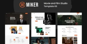 Miker - Movie & Film Studio Elementor Template Kit