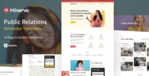 Minerva - Public Relation & Creative Agency Elementor Template Kit