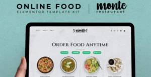 Monte - Online Food Elementor Template Kit