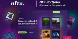 NFTx - NFT Portfolio Elementor Template Kit