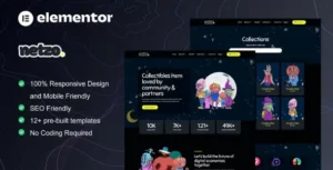 Netzo - NFT Portfolio Elementor Template Kit