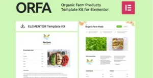 ORFA - Organic Farm Products Elementor Template Kit