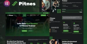 Pitnes - Gym Center & Fitness Training Elementor Template Kit