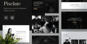 Pixelate - Portfolio & Photography Elementor Template Kit