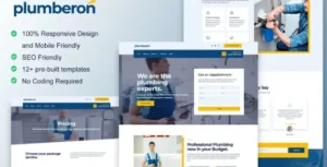 Plumberon - Plumbing Service Elementor Template Kit