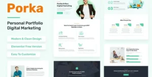 Porka - Digital Marketing Personal Portfolio Elementor Template Kit