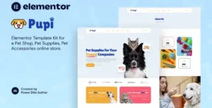 Pupi – Pet Shop & Pet Supplies Elementor Template Kit