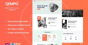 Qempo - Digital Service Agency Elementor Template Kit