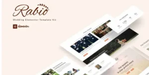 Rabio - Wedding Event Organizer Elementor Template Kit