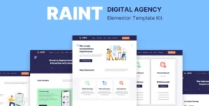 Raint - Digital Agency Elementor Template Kit