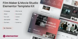 Raven Film Maker & Movie Studio Elementor Template Kit