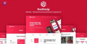 RedHelp - Startup Showcase Elementor Template Kit