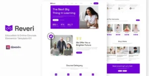 Reveri - Education & Online Courses Elementor Template Kit