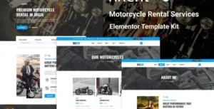 Rhent - Motorcycle Rental Services Elementor Template Kit