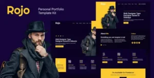 Rojo - Personal Portfolio Elementor Template Kit