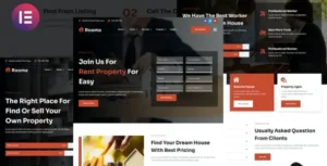 Rooma - Real Estate & House Developer Elementor Template Kit