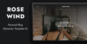 Rose Wind - Personal Blog Elementor Template Kit