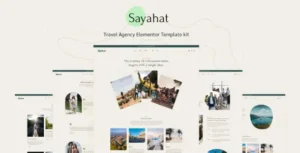 Sayahat - Travel Agency Elementor Template kit