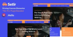 Setir - Driving Courses Elementor Template Kit