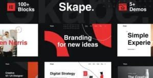 Skape - Creative Digital Agency Business Elementor Template Kit