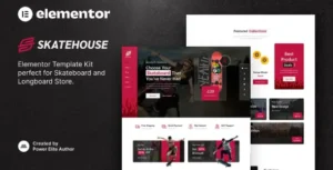 Skatehouse – Skateboard & Extreme Sport Shop Elementor Template Kit