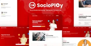 Socioplay - Social Media Marketing Elementor Template Kit