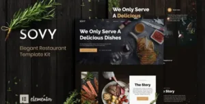 Sovy - Restaurant Elementor Template Kit