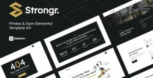 Strongr - Fitness & Gym Elementor Template Kit