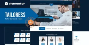 Tailoress - Tailor Service & Made Elementor Template Kit