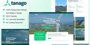 Tanago - Green Renewable Energy Elementor Template Kit