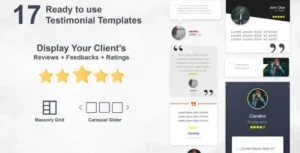 Testimonials Slider and Grid - WPBakery Addon