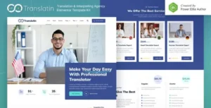 Translatin – Translation Services & Interpreting Agency Ele…or Template Kit