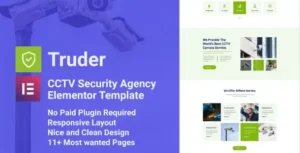 Truder - CCTV Security Service Elementor Template Kit