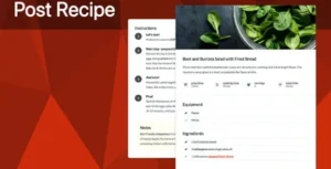 Ultimate Post Recipe Plugin for WordPress