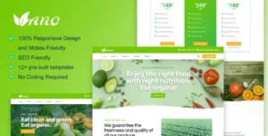 Vano - Organic Food & Agriculture Elementor Template Kit