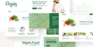 Vegan Restaurant Elementor Template Kit