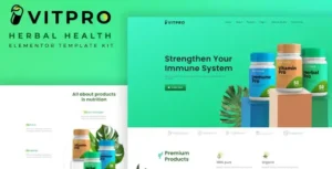 Vitpro - Herbal Health Elementor Template kit