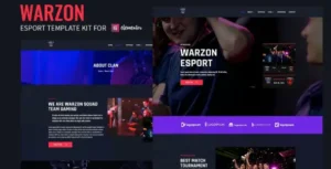 Warzon - Esports Gaming Elementor Template Kit