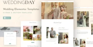 WeddingKit - Invite & Gallery Event Elementor Template Kit