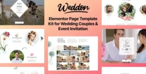 Weddon - Wedding Event Invitation Elementor Template Kit